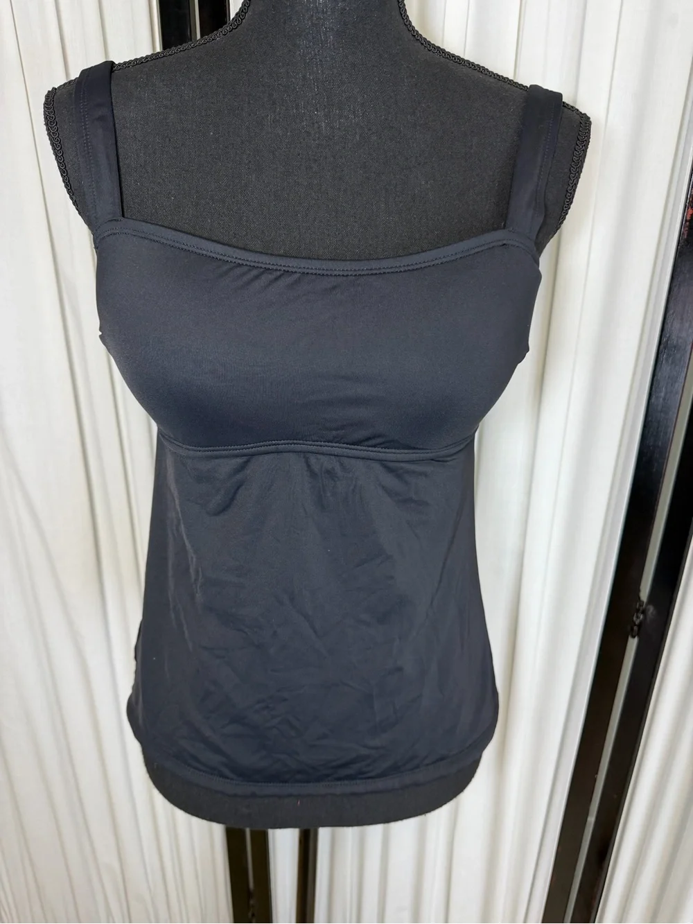 Catalina Swimwear Tankini Top - Solid Black Swim Top